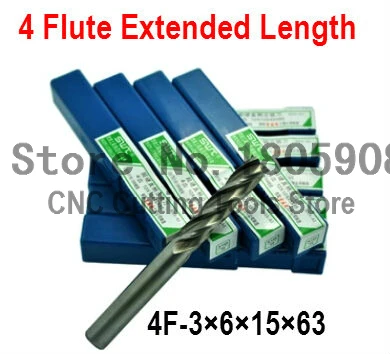 Free shipping 5pcs 3.0mm 4 Flute HSS & Extended Aluminium End Mill Cutter CNC Bit Milling Machinery tools Cutting tools.