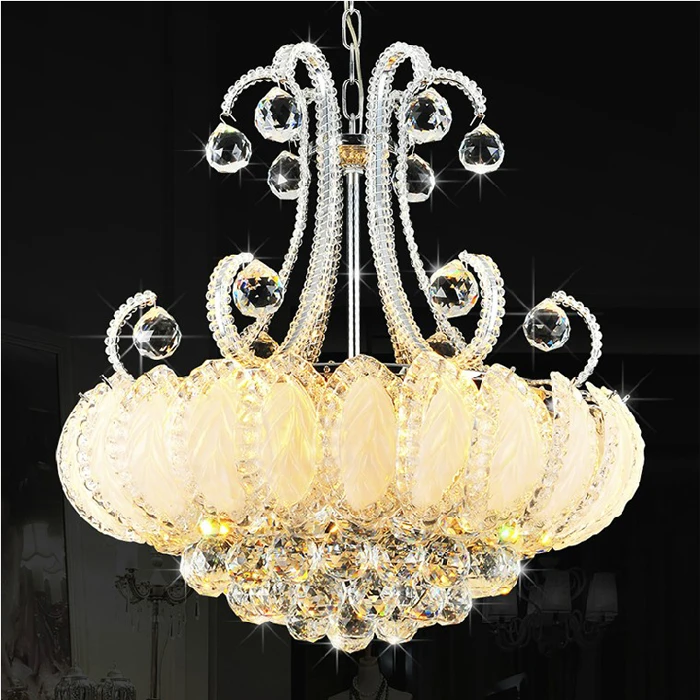 

Modern Crystal Chandelier Lighting Silver Gold Chandeliers Lights Fixture Lustres Lamps European Home Indoor Lighting AC90V-260V