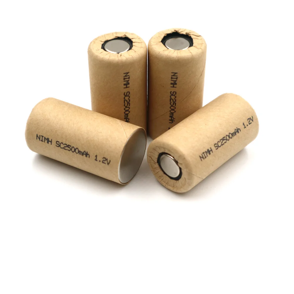 Ni-Mh SC2500mAh 30pcs SC2.5Ah NiMh Power Cell,rechargeable battery cell,power tool battery cell discharge rate 10C-15C