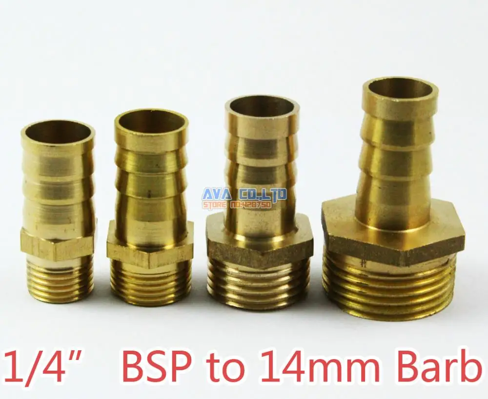 10 Pieces Brass Male 1/4