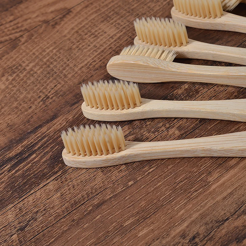 10Pcs Bamboo Toothbrush Eco Friendly Wooden Tooth Brush BPA Free Soft Bristle Tip Charcoal Adults Oral Care Toothbrushes