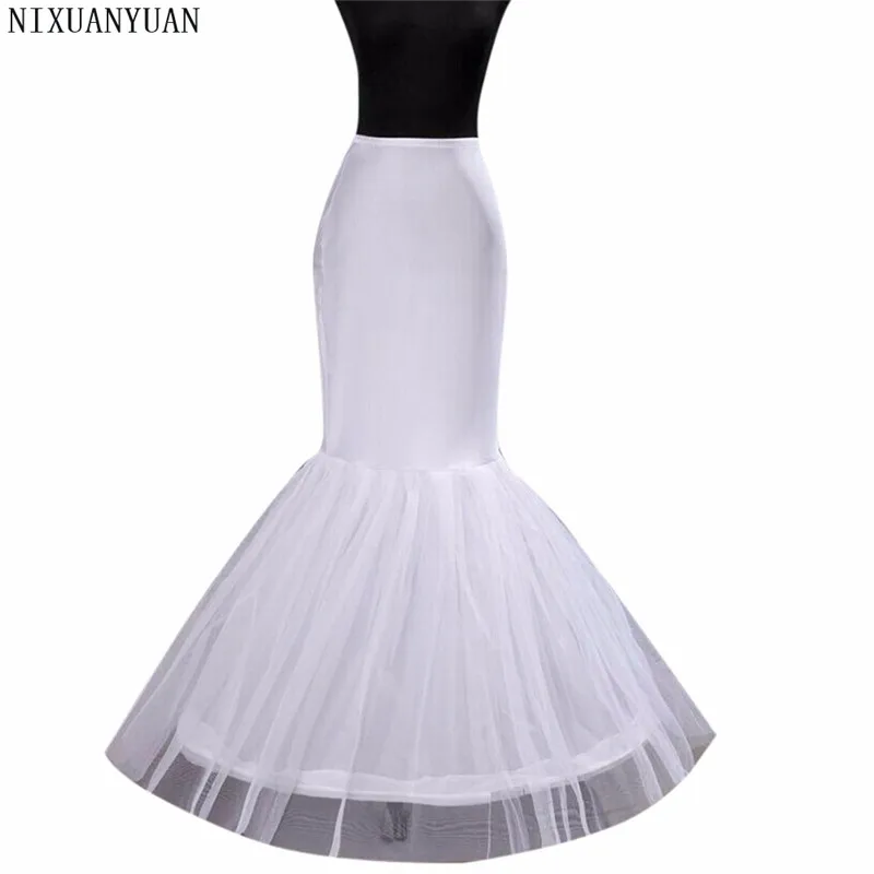 NIXUANYUAN Schnelles Verschiffen Hochzeit Zubehör Petticoat Vestido Longo Günstige Krinoline Unterrock Meerjungfrau Braut Petticoat 1 Hoop