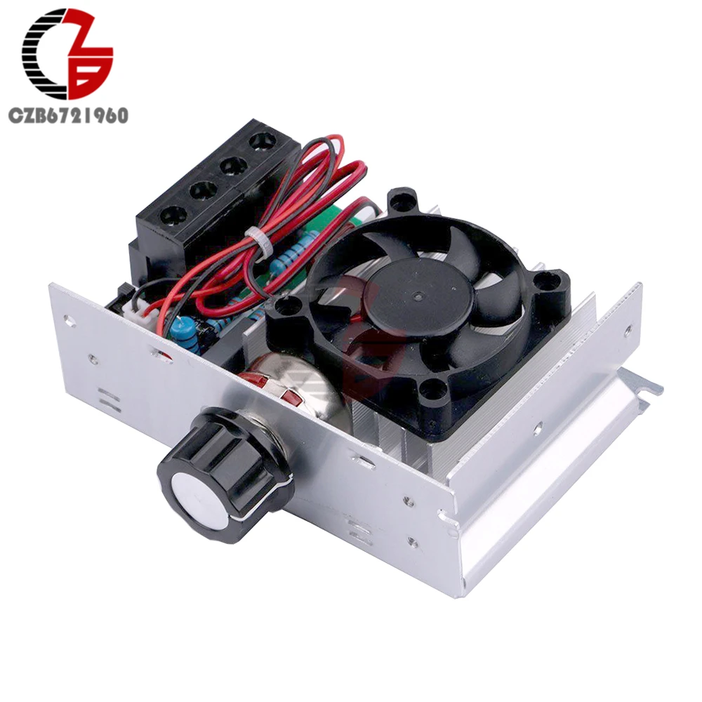 

10000W High Power SCR Voltage Regulator Speed Controller Temperature Control Switch Dimmer Thermostat Cooling Fan 110V 220V AC