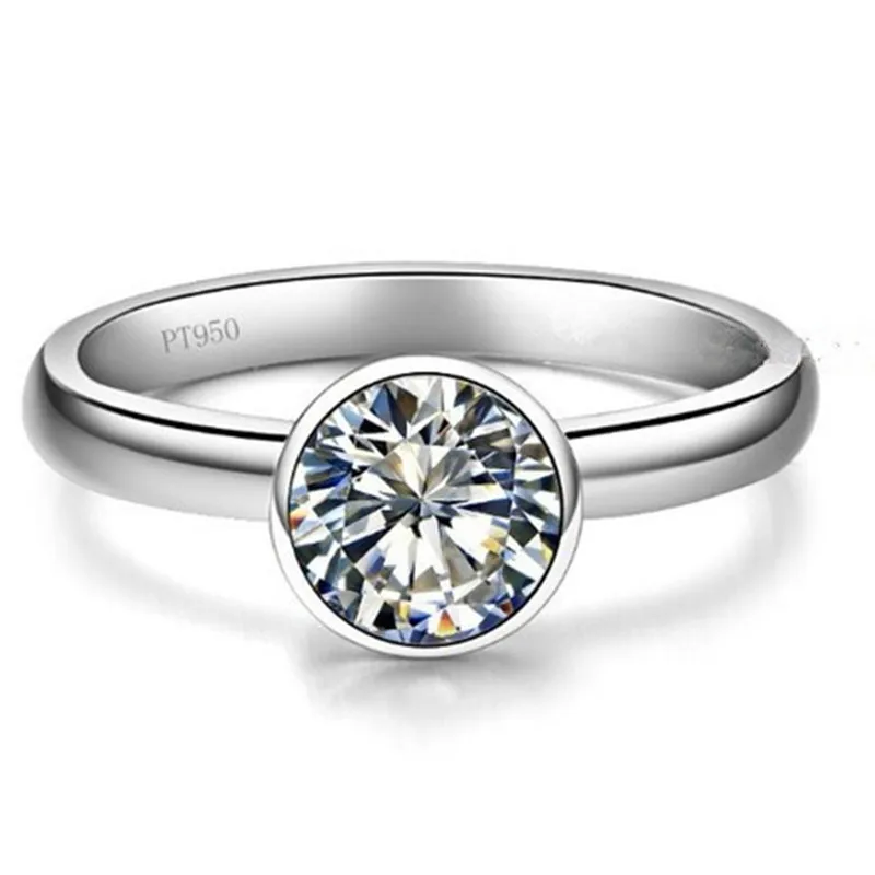 

Custom Ring 1:1 AU750 White Gold 1CT 6.5mm D VVS1 Moissanite Diamond Ring Solitaire Engagement Propose Jewellry