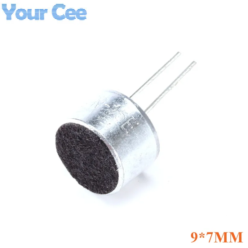 50 pcs Capacitive Electret Microphone 9*7mm Pick-Up Sensitivity 52D MIC Electret Condenser 9mm x 7mm With Pins