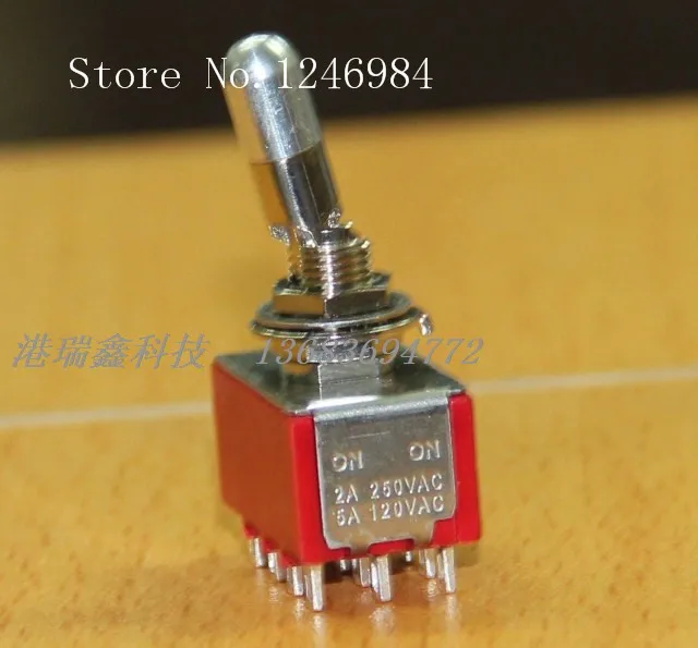 [SA]T8401-LKBQ twelve feet four interlocking anti mistakenly hit two tranches M6.35 neck lock toggle switch Q11 Deli Wei--10pcs/