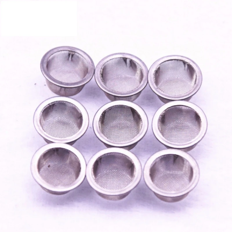 10Pcs Smoking Pipe Metal Ball Stainless Steel Filter Screen Crystal Pipes Filter Mesh Smoking Weed Tobacco Accessories