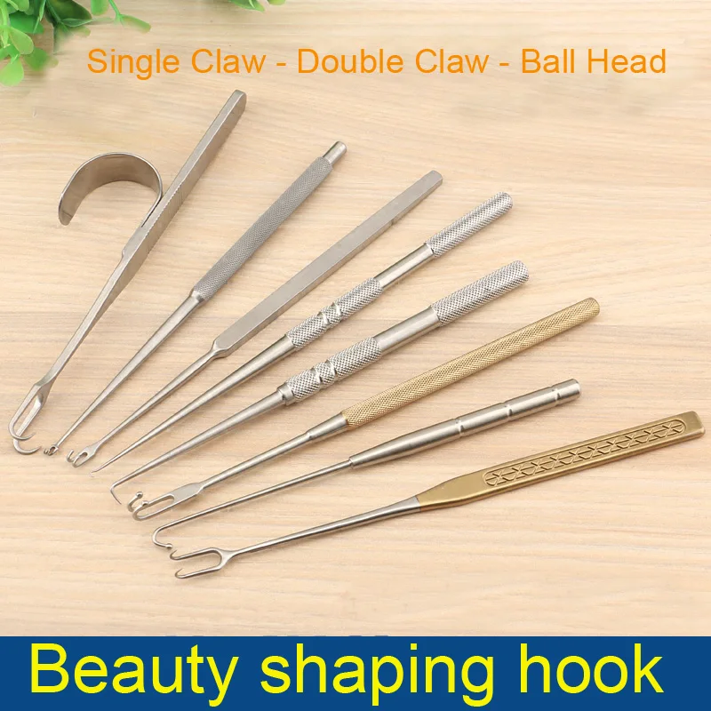 Eyelid Tools Nasal orthopedic instruments stainless steel double claw nose hook double head pull hook nose hook blunt sharp head