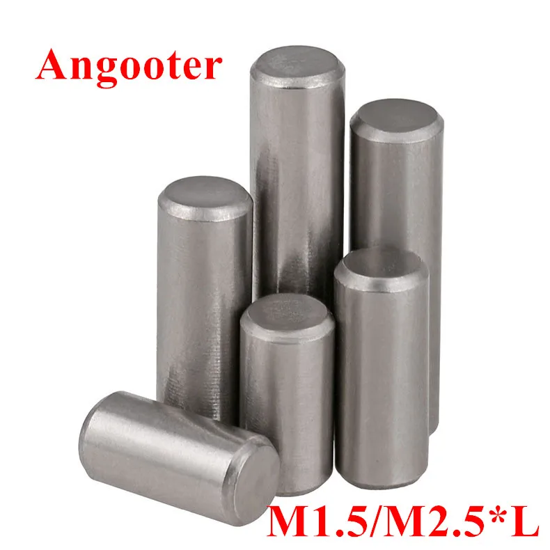 

M1.5 M2.5 GB119 SUS304 Stainless Steel Dowel Pins Round Cylinder Parallel Pin Dia 1.5mm or Dia 2.5mm locating pin