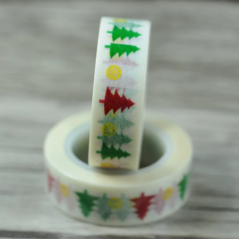 Free shipping christmas  washi  tape /red and green tree  washi tape/15mm*10m