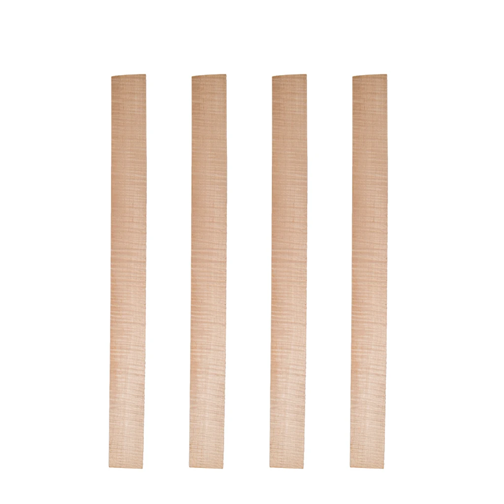 Violin Rib 4pcs Tiger Stripe Maple Handcrafted  Ribs DIY  Making Tool  Parts