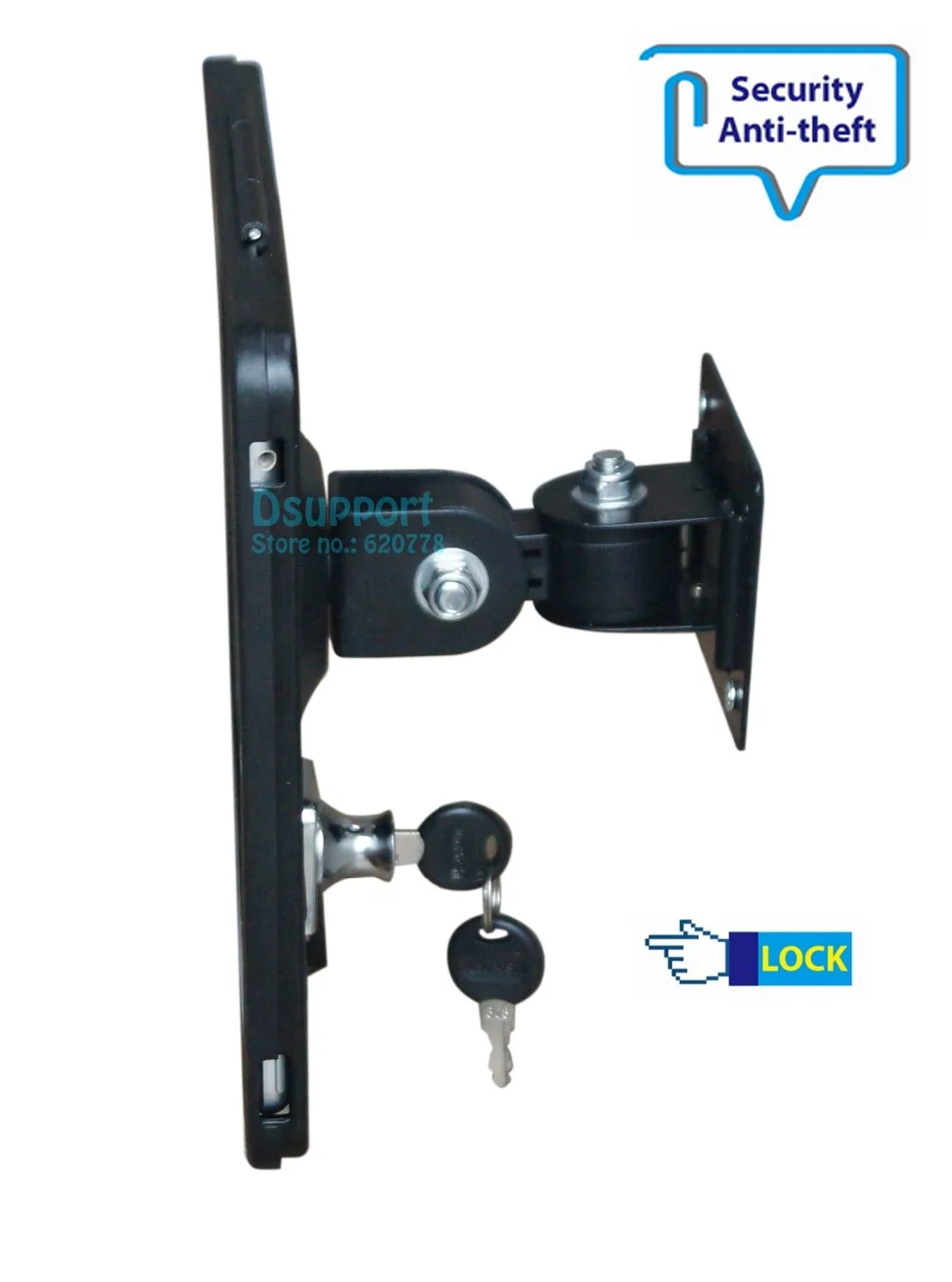 Wall Mount Bracket For IPad Mini 7 & 6 - Security Stand With Anti-Theft Lock