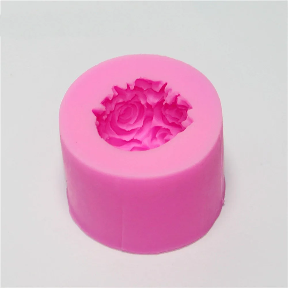 3D Rose Flower cluster shape  Silicone Soap Molds Candle Mould Fondnant Cake Decorating Tools