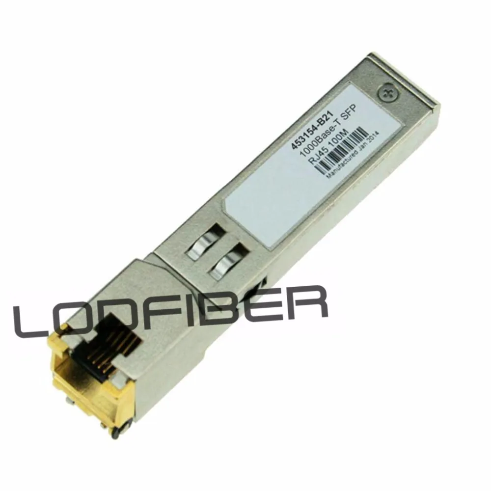 

BladeSystem 453154-B21 Compatible 1000BASE-T SFP Copper RJ-45 100m Transceiver