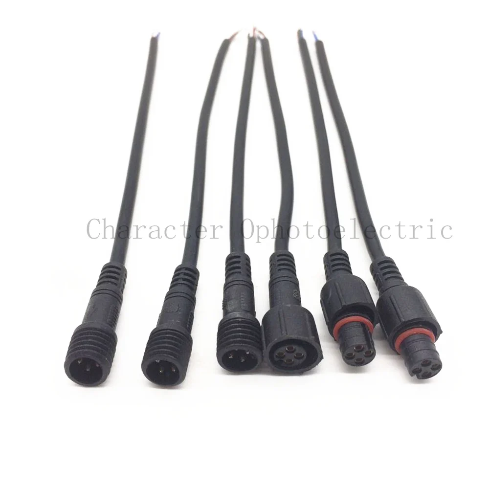 

5 Pairs 2 pin 3 pin 4 Pin 20cm Connectors Socket Plug 0.2mm 24AWG LED Cable Wire LED Strips Waterproof IP65 Male/Female