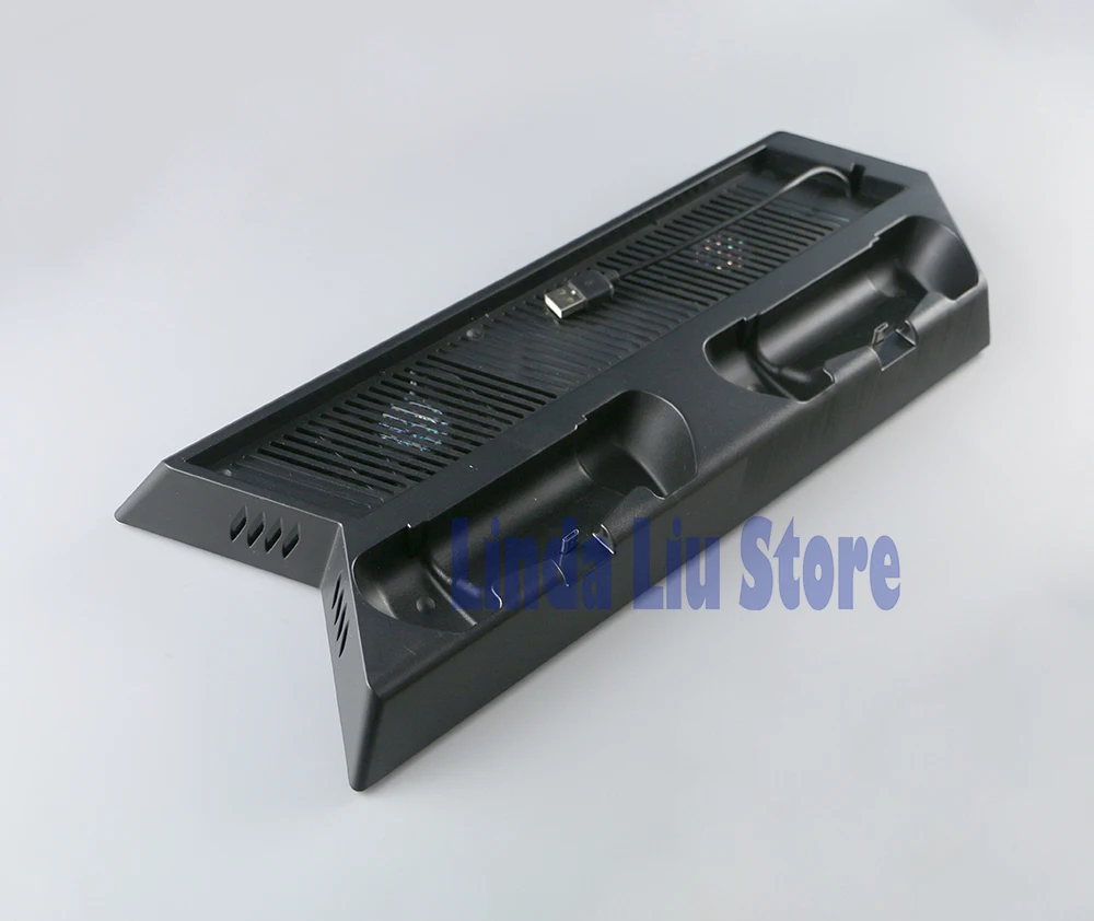 Vertical Stand with Dual Cooling Fans+Dual Controller Charging stand+3 Extra HUB Ports For PS4 Pro Console