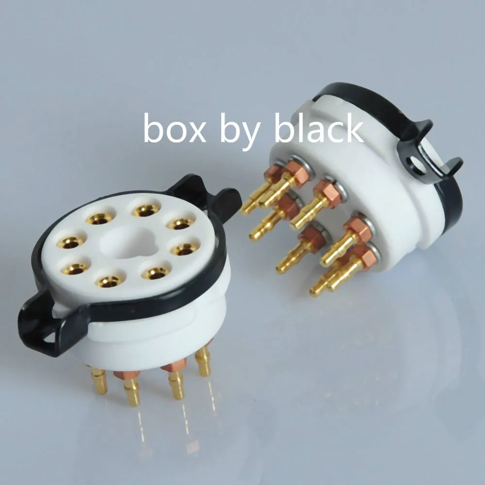 10pcs Brass 8 Pin Octal Ceramic Tube socket for KT88 EL34 GZ34 6V6 6550 350B Gold Plated