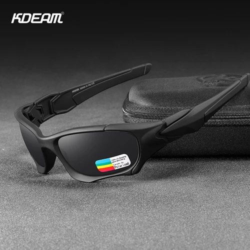 KDEAM-gafas de sol polarizadas para deportes al aire libre para hombre y mujer, lentes resistentes al estrés con marco de corte curvo, KD0623