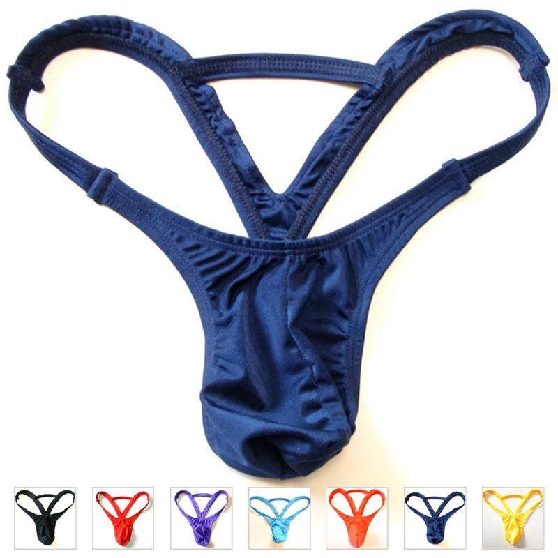 sexy new Fashion Mens Pouch Thong Lingerie Penis Underwear Mens Double Thongs Solid G-string jockstrap gay underwear