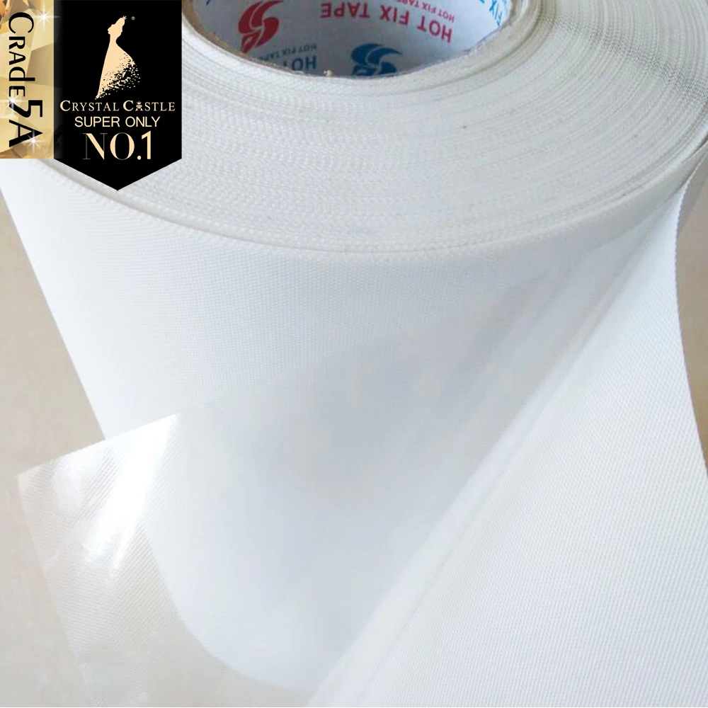 Crystal Castle Thick Hot Fix Tape Roll 24cm 36cm Rhinestone Transfer Paper Motif Iron On Heat Diy Hotfix Rhinestone Transfer