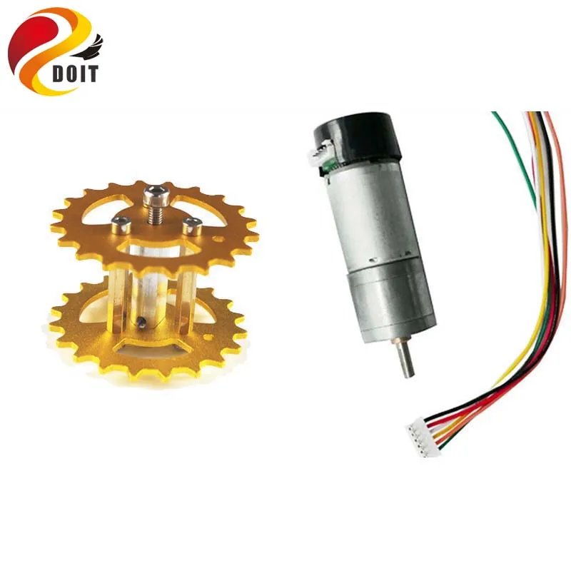 금속 구동 휠이있는 로봇 탱크 섀시 용 액세서리 1 세트 (파이 4mm), 트랙 모델 탱크 용 25mm 모터 DIY RC 장난감