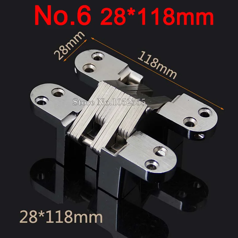 

DHL Shipping 50PCS Heavy Duty Hidden Cross Hinges Invisible Concealed Folding Door Hinges + Screws Durable