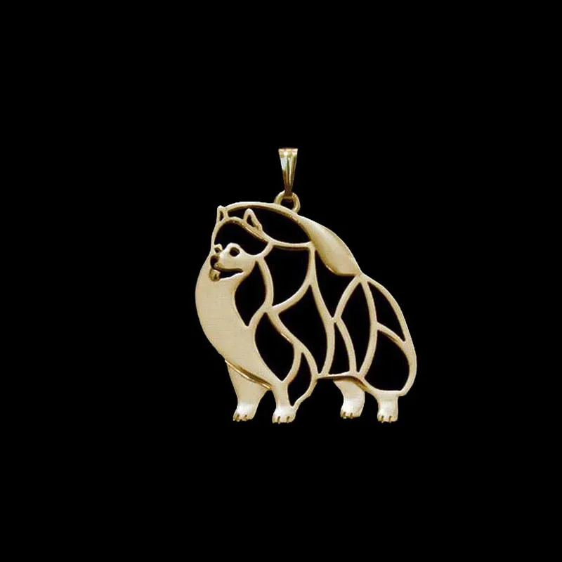 Hot Sale Women's Alloy Dog Pendants Jewelry Metal Pomeranian Pendants