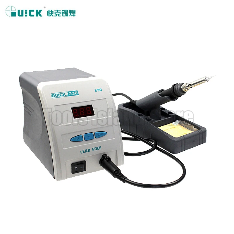 QUICK 236 220V 90W ESD Safe LEAD-Free Soldering Station Adjustable Temperature Welding Soldering Iron BGA Rework Station