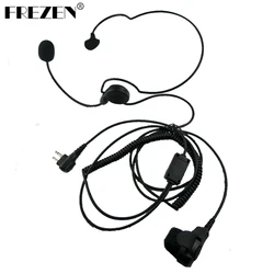 2 Pin Tactical Unilateral Headphone Mic Finger PTT Neckband Earpiece for Motorola GP68 EP450 DEP450 CP1300 Two-Way Radio