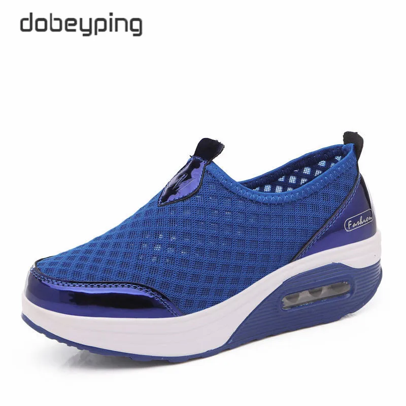 Dobeyping Primavera Autunno Casual Donne Air Mesh Scarpe Donna Appartamenti di Scarpe a Suola Piatta Delle Signore Della Piattaforma Sneakers Slip