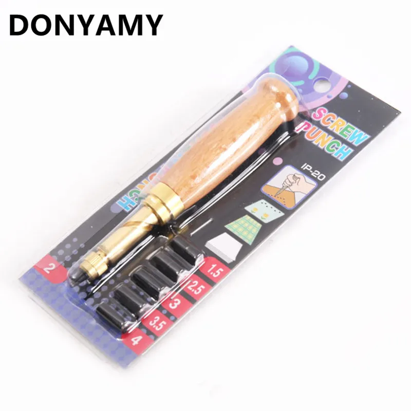 

DONYAMY 6 шт./компл., автоматический дырокол для ремней, сменный длинный бесшумный вращающийся штамповочный инструмент для рукоделия из кожи