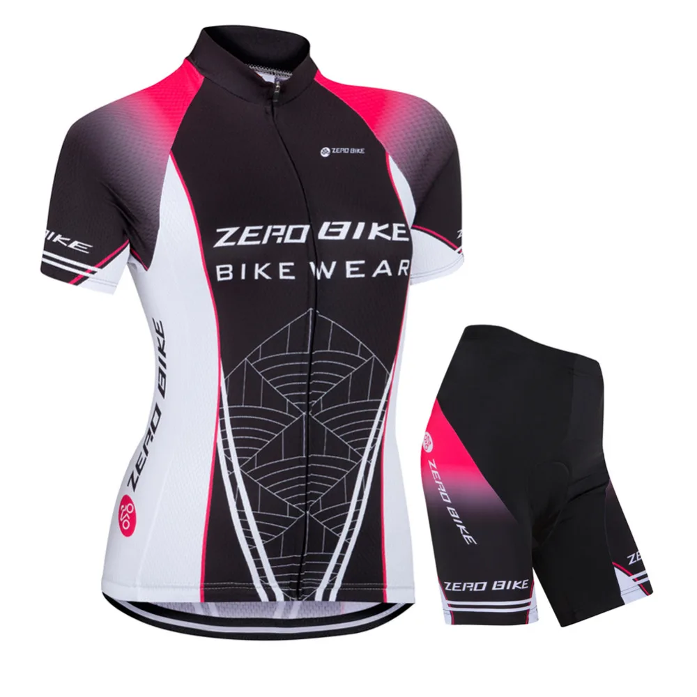 ZEROBIKE High Quality Women's MTB Bike Quick Dry Jersey Shorts 3D Padded Summer Sports Shirt Tops Cycling Clothing Ropa Ciclismo