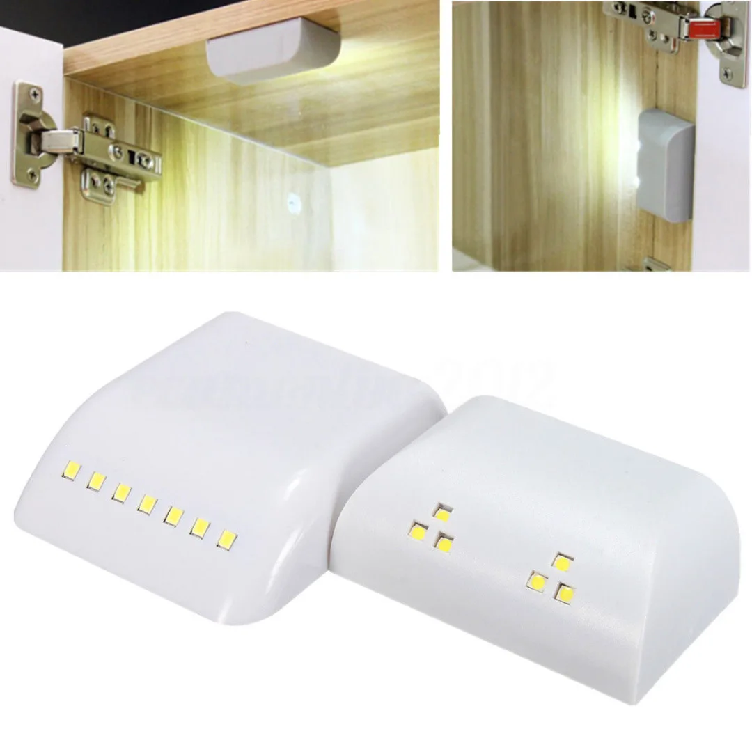 

LED Sensor Night Light Inner Hinge Cabinet Wardrobe Drawer Battery Powered Lamp