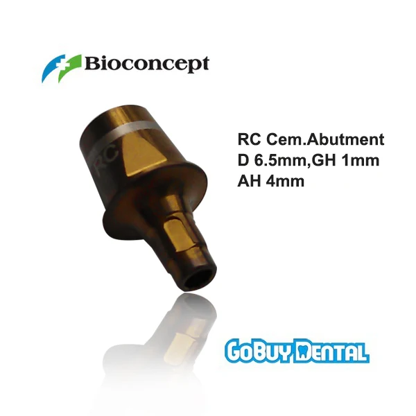 

Straumann Compatible Bone Level RC Cementable abutment, d 6.5mm, Gingiva height 1mm, Abutment Height 4.0mm