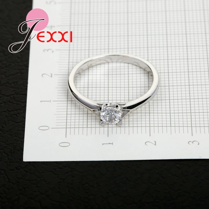 New Fashion Classic Woman Wedding Engagement Bridal Ring 925 Sterling Silver With Double U Design Cubic Zircon Jewelry