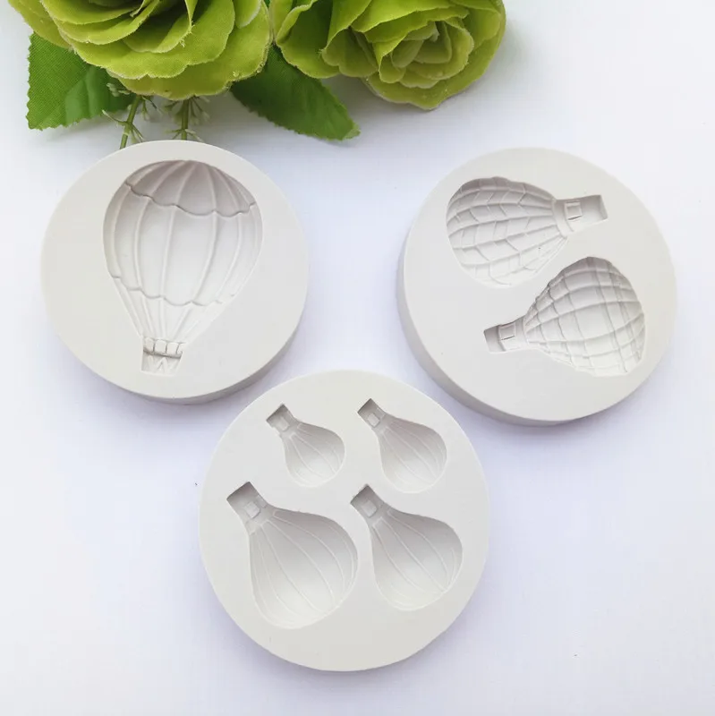 Silicone DIY handmade soap mold Hot air balloon mold Cake fondant baking tool A0014