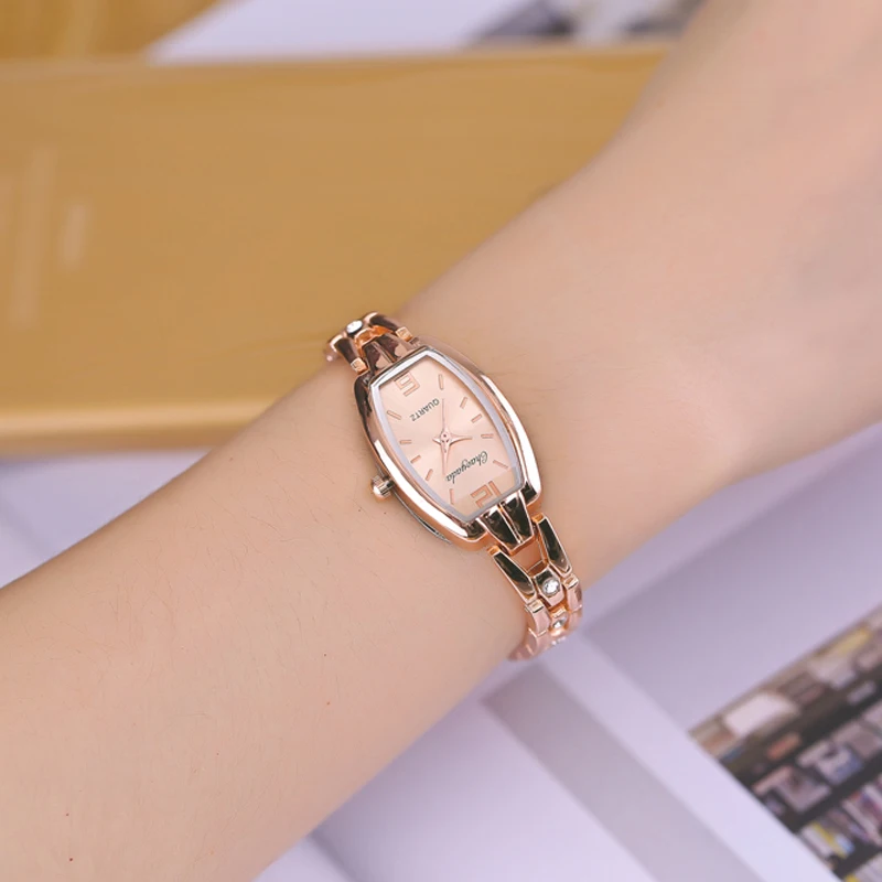 2024 stainless steel strap women luxury fanshion watch rose gold dress diamond female casual clock lover\'s bracelet watch