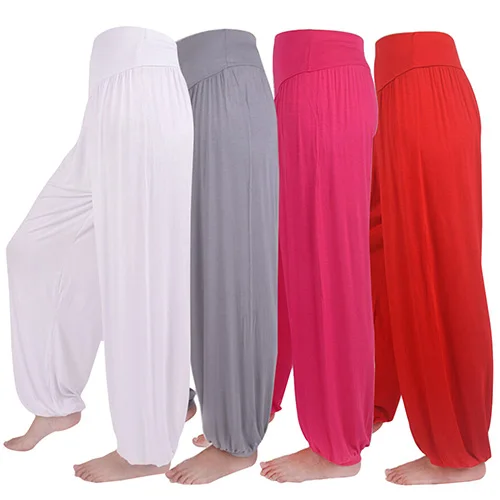 Women Harem Pants Cotton Loose Long Pants Boho Belly Dance Yoga Fitness Pants Lady Casual Wide Leg Trousers Bloomers pantalones