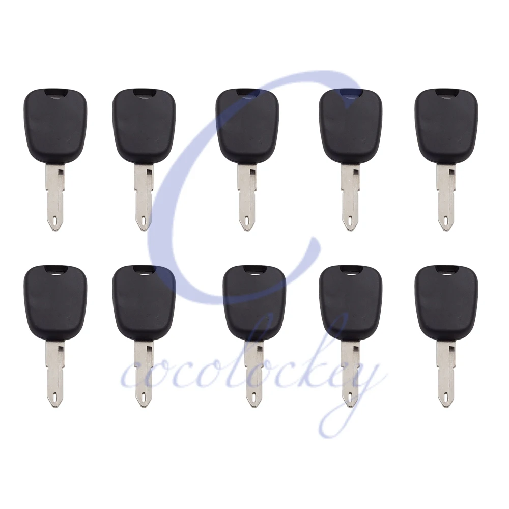 CocolockeyรถTransponder Key Fobไม่มีชิปFitสำหรับPeugeot 106 206 206CCชิปคีย์Uncut Blade 206ชุด10ชิ้น/ล็อต