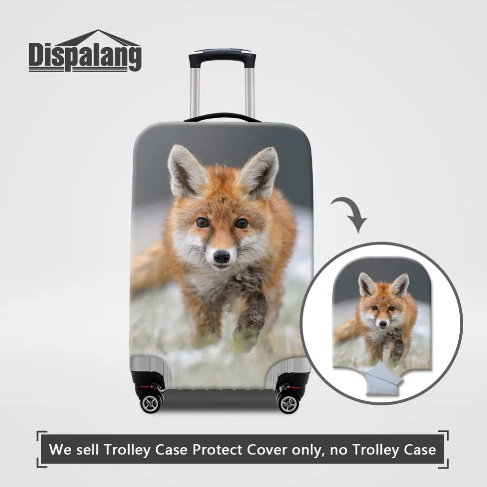 Dispalang Fox Print Elastic Luggage Protect Cover Travel Accessories For 18-30 inch Trolley Case Animals Fashion Suitcase Covers