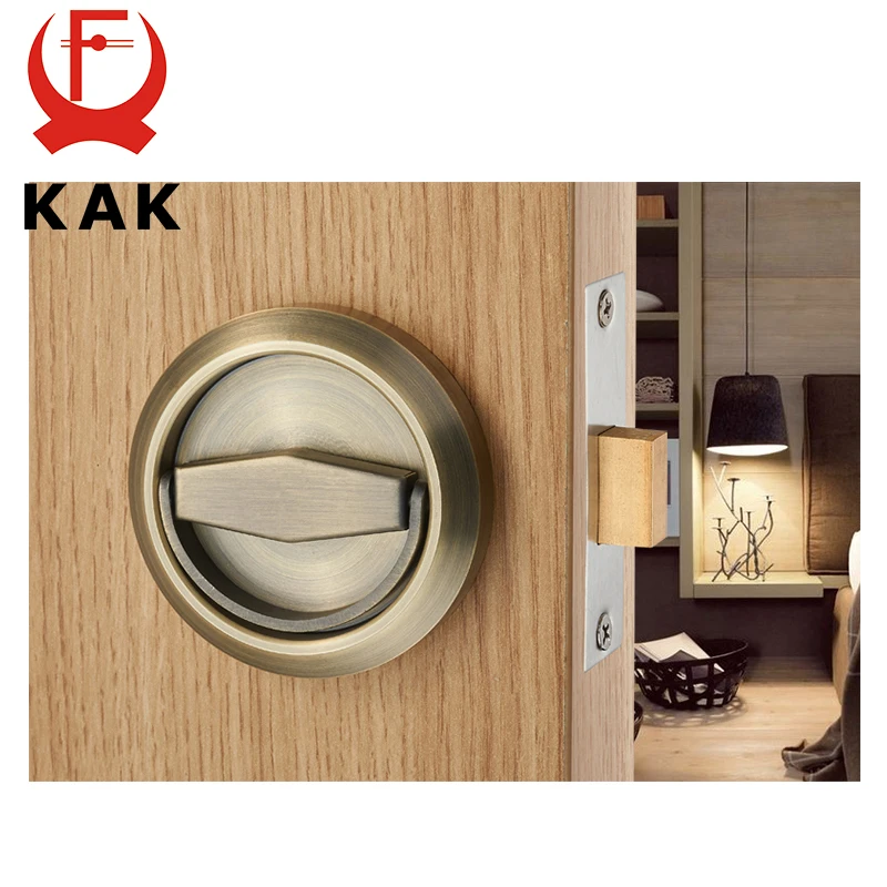 

KAK Hidden Door Locks Stainless Steel Handle Recessed Invisible Keyless Mechanical Outdoor Lock For Fire Proof Home Hardware