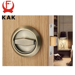 KAK Hidden Door Locks Stainless Steel Handle Recessed Invisible Keyless Mechanical Outdoor Lock For Fire Proof Home Hardware