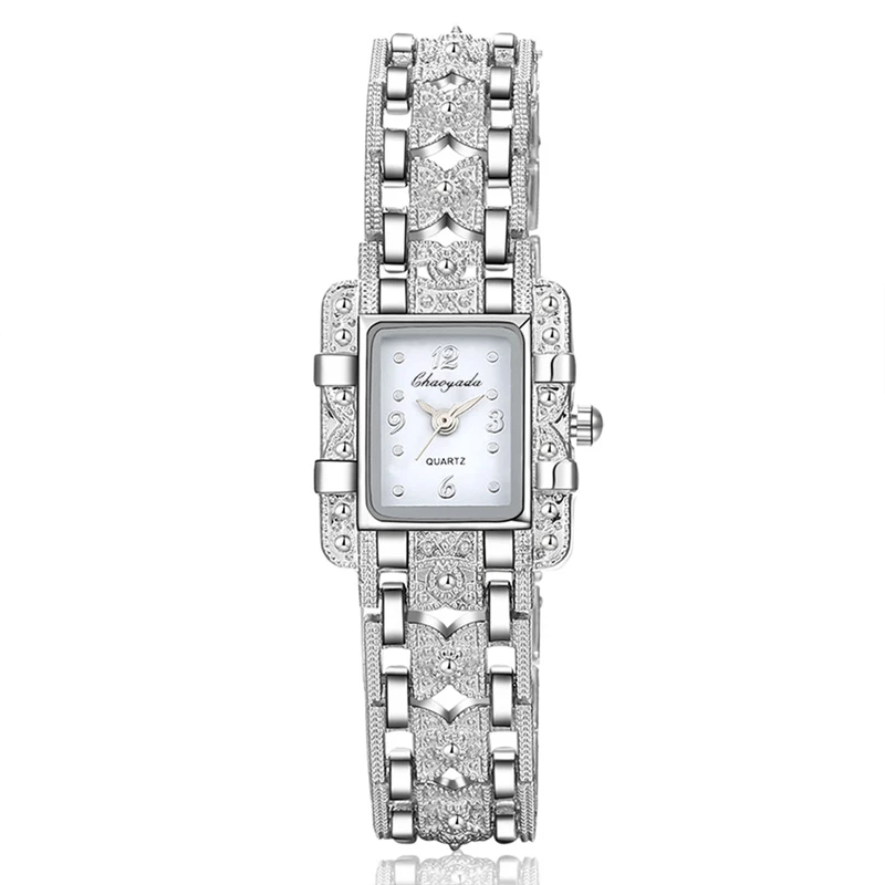 CYD-Reloj de acero inoxidable de lujo para Mujer, Relojes casuales de cuarzo, Relojes de pulsera analógicos para Mujer, Relojes únicos