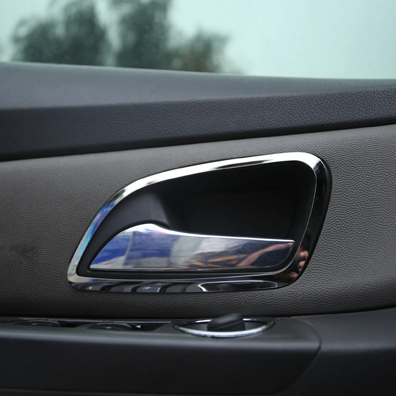 4Pcs/Set Stainless Steel Interior Sequins Door Handle Cover Trim Sticker for Chevrolet Cruze 2009 - 2012 2013 2014 2015
