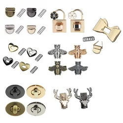 Metal Clasp Turn Lock Twist Lock for DIY Handbag Bag Purse Hardware Closure Bag Parts Accessories Luggage Bag Hardware Buckle