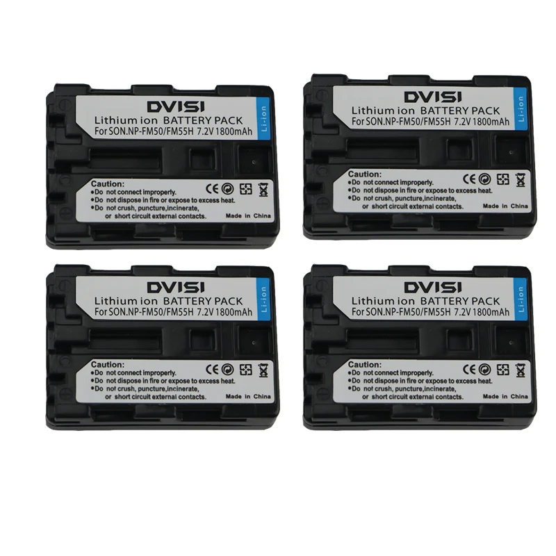 4Pcs/lot NP-FM50 NP FM50 Camera Rechargeable Battery for Sony Alpha A100 DSLR-A100 A100K TRV408 DCR-PC105 FM30 FM50 FM70 FM90