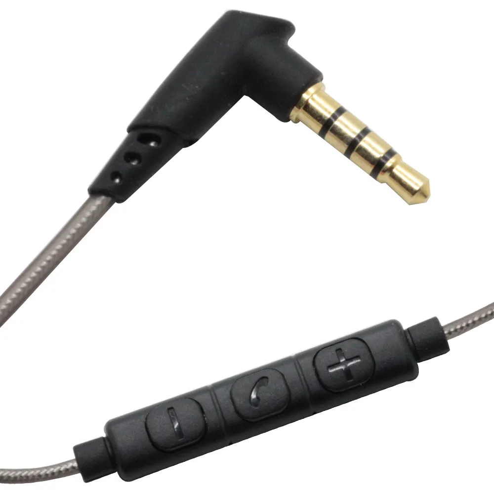 Cabo para SE215 SE315 SE425 SE535 SE846 Fones de ouvido cabo com microfone remoto e controle de volume para Android