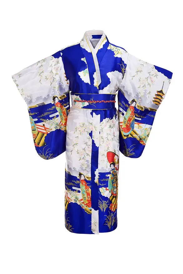 Japanese Yukata Kimono Crane Black - EN