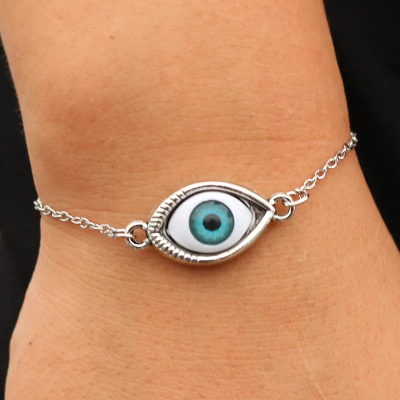 Charm Bracelets For Men Women Retro Jewelry Link Chain Bracelet Bangle Cross Heart Handcuff Love Peace Eye Valentine\'s Day Gift