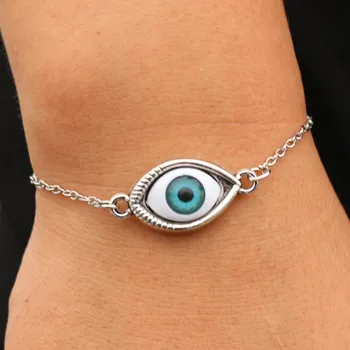 Alternative view of Charm Bracelets For Men Women Retro Jewelry Link Chain Bracelet Bangle Cross Heart Handcuff Love Peace Eye Valentine's Day Gift